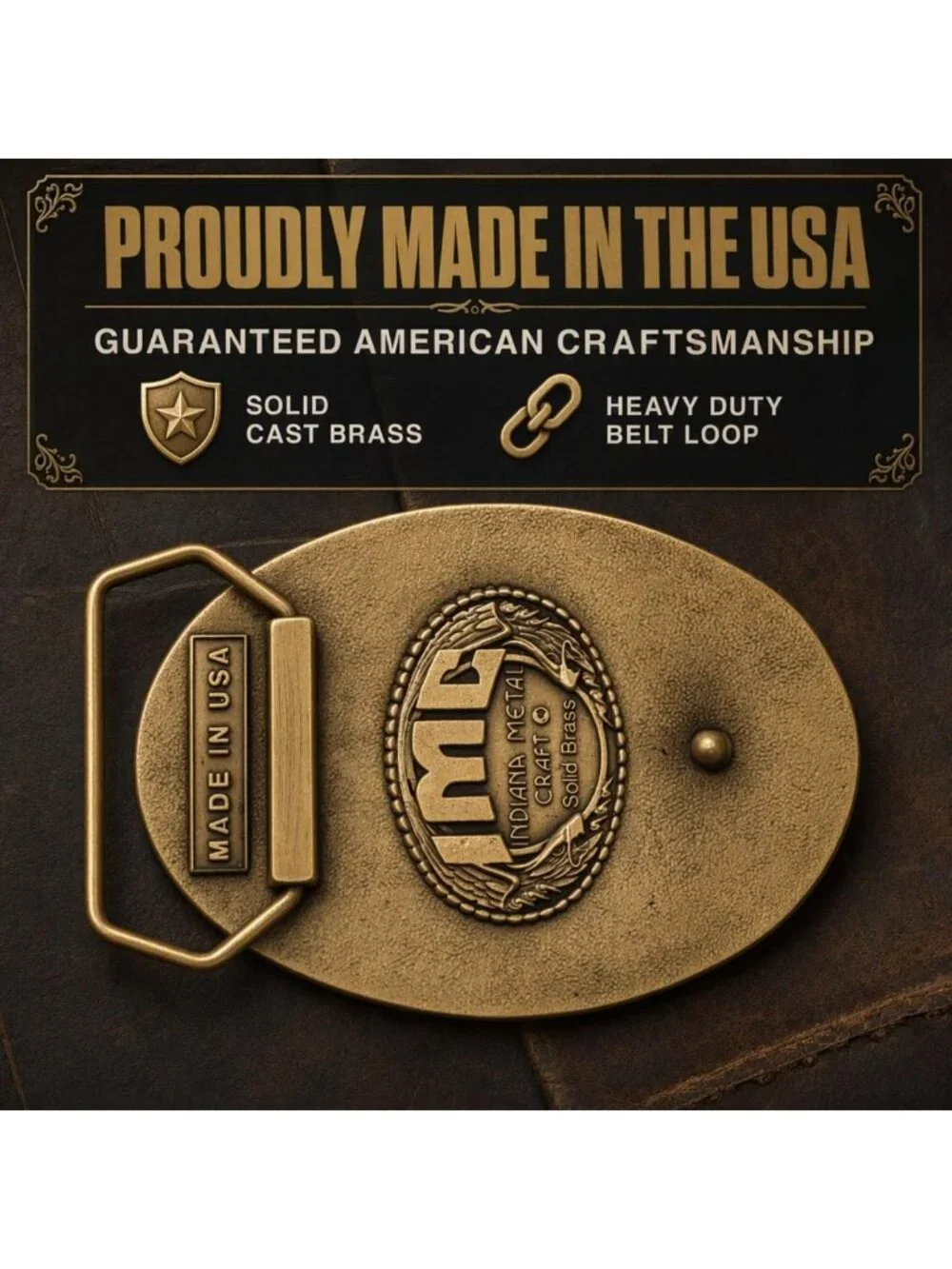 Solid Brass Grizzly Bear Belt Buckle - Heirloom Accessory for Outdoor Lovers